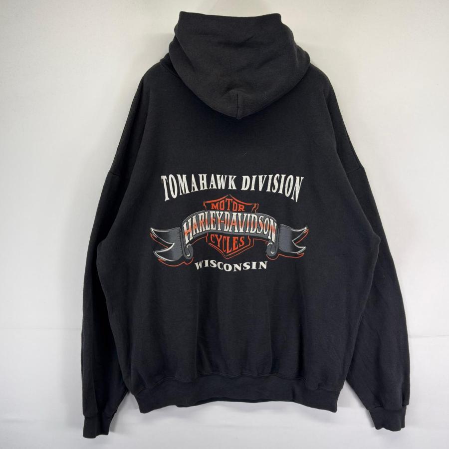 90s USA製 Harley Davidson 両面プリント パーカー L 古着 90's/90年代 ハーレーダビッドソン HARLEY DAVIDSON USA製