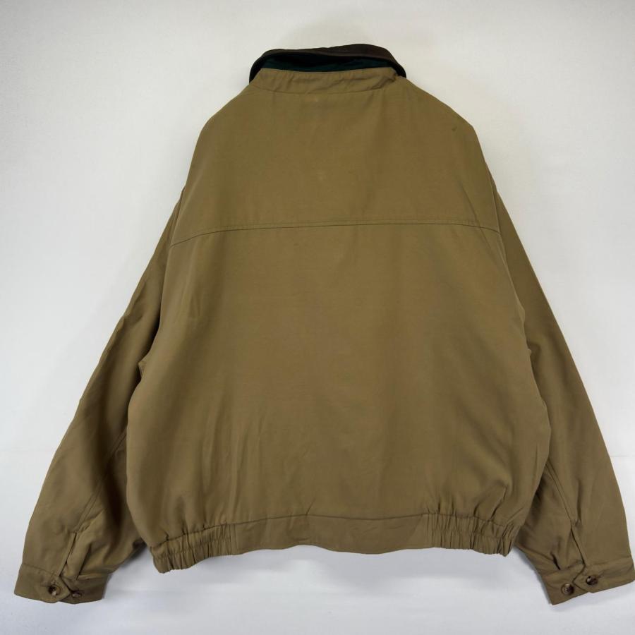 古着 エディー・バウアー Eddie Bauer ジャケット フルジップ 襟レザー
