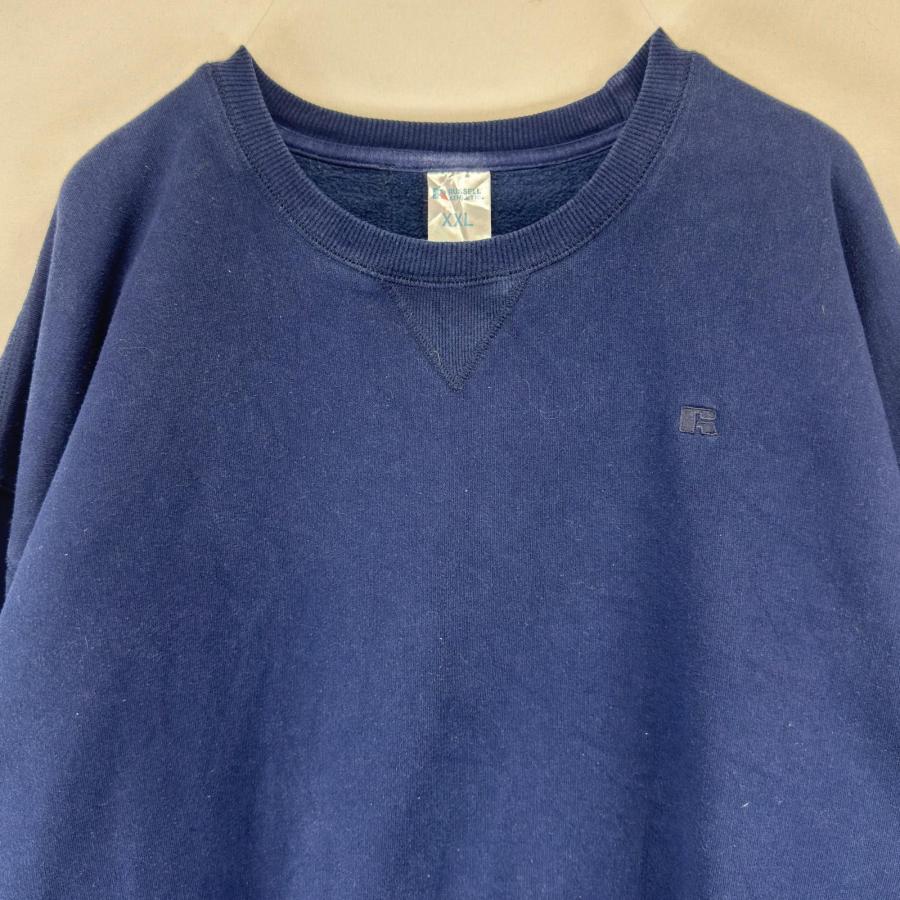 古着 ラッセル Russell スウェット クルーネック Vガゼット トレーナー 