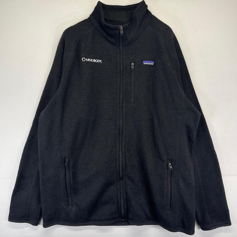 古着 パタゴニア patagonia フリース ニット フルジップ アウトドア ワンポイント ロゴ 2XL  ブラック系 メンズ patagonia（パタゴニア） 古着 フリース ニット フルジップ アウトドア