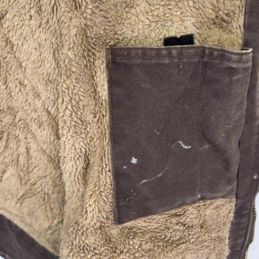 古着 カーハート Carhartt ダック ベスト ボアライナー 大きいサイズ 3XL  ブラウン系 メンズ Carhartt（カーハート） 古着 ダック ベスト ボアライナー 大きい