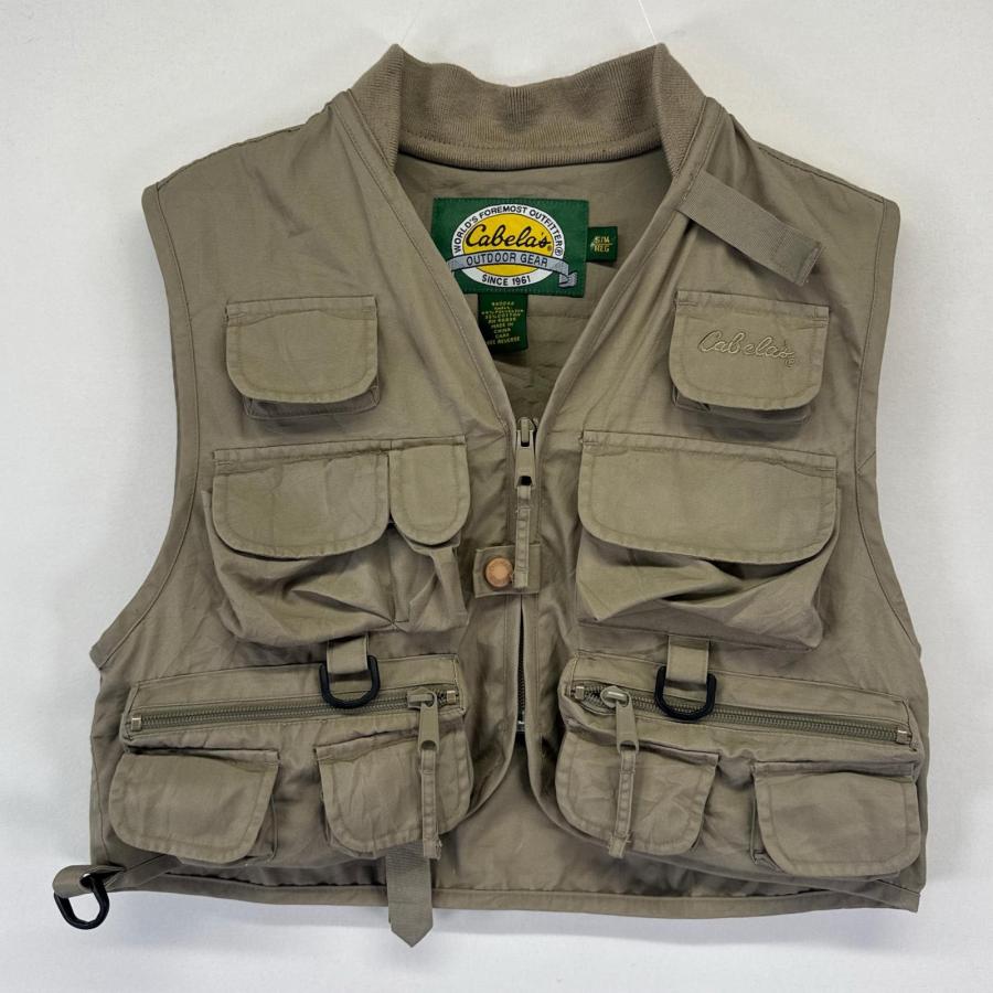 古着 カベラス Cabela's ベスト フィッシングベスト ジップフライ ワン