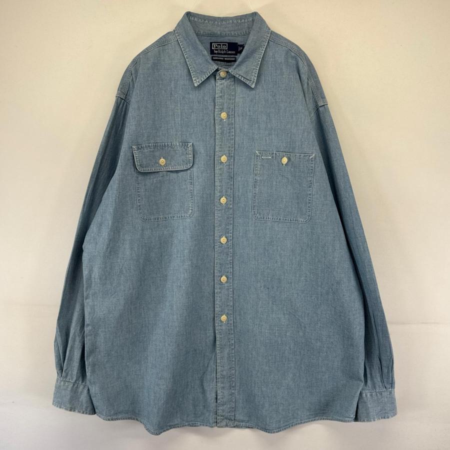 ポロバイラルフローレン ブラックデニムシャツ ジャケット 大きい