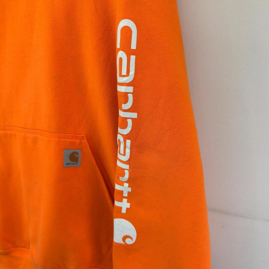 Carhartt（カーハート） 古着 パーカー プルオーバー 袖ロゴ プリント 