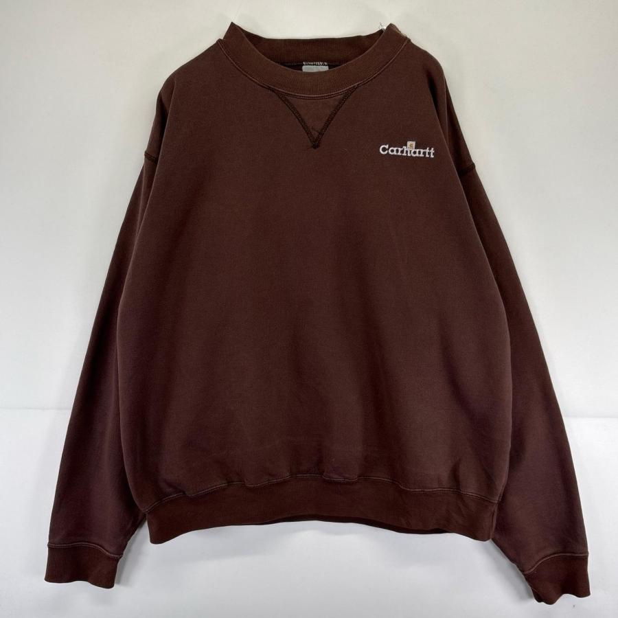 Carhartt（カーハート） 古着 スウェット ロゴ刺繍 ワンポイント V