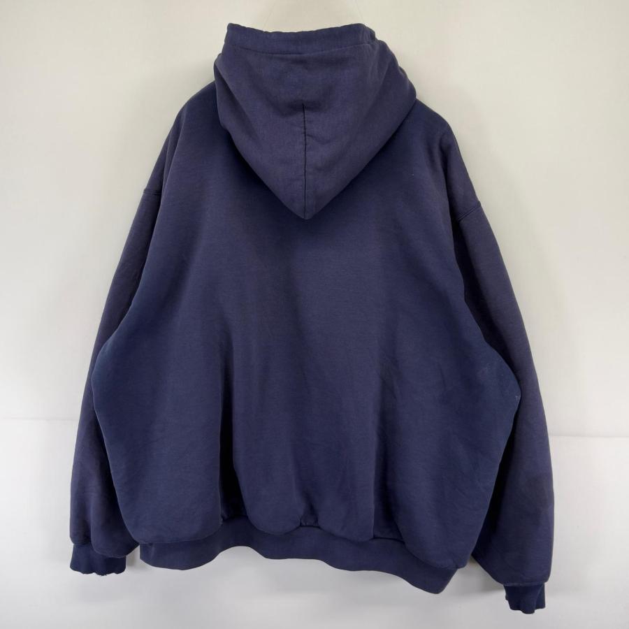 古着 カーハート Carhartt パーカー ロゴ フーディ 刺繍 大きいサイズ ワンポイント 裏地メッシュ  ネイビー系 メンズ Carhartt（カーハート） 古着 パーカー ロゴ フーディ 刺繍 大きい