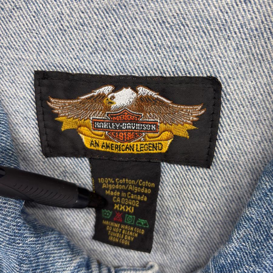 古着 ハーレーダビッドソン HARLEY DAVIDSON デニム ベスト バイカー