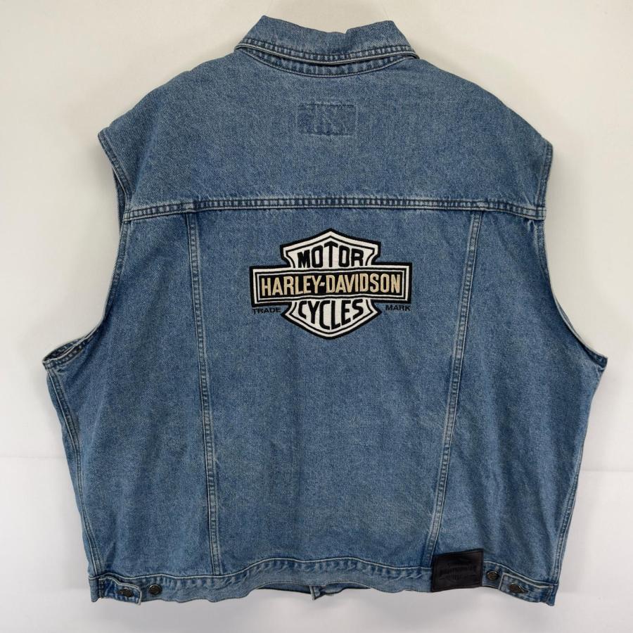 古着 ハーレーダビッドソン HARLEY DAVIDSON デニム ベスト バイカー