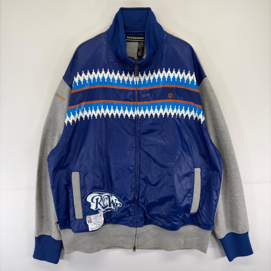 古着 ロカウェア Roca Wear ジャケット フルジップ 切り替え 大きい