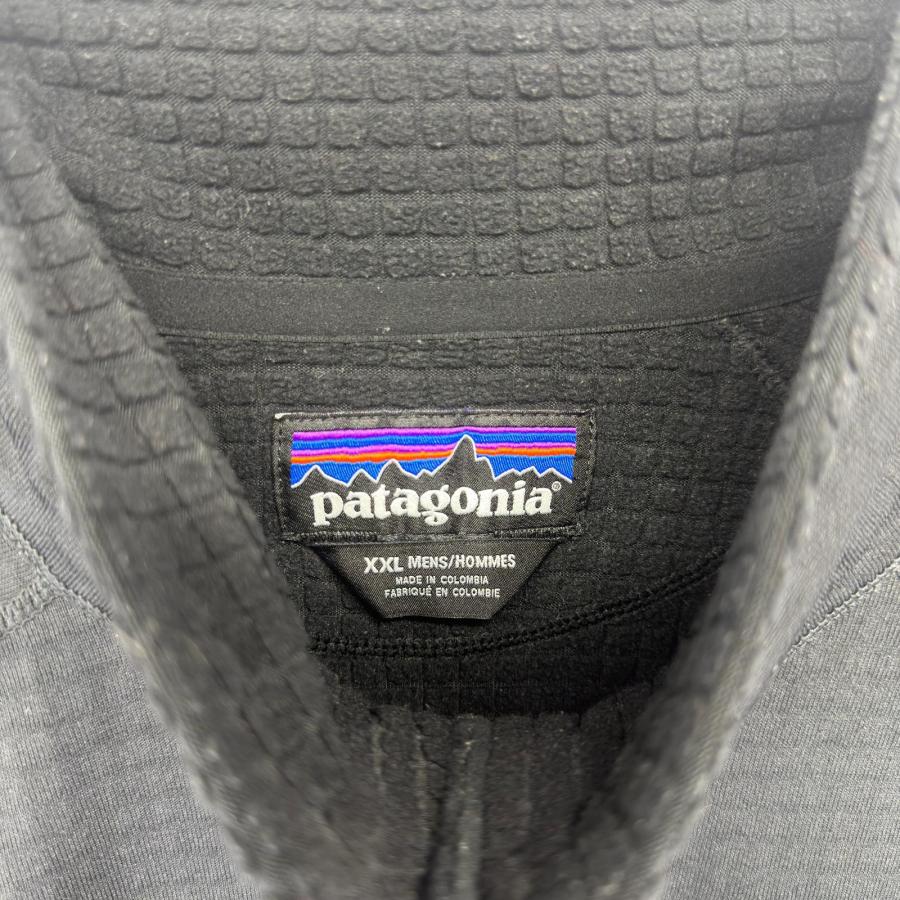 古着 パタゴニア patagonia フリースジャケット R1 大きいサイズ ワンポイント ハーフジップ トレーナー 胸ポケ 2XL  ブラック メンズ patagonia（パタゴニア） 古着 フリースジャケット R1 大きいサイズ