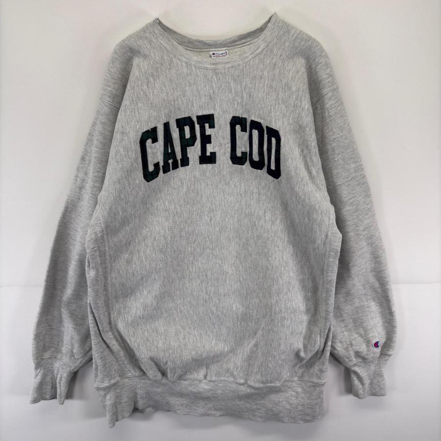 古着 90's/90年代 チャンピオン Champion USA製 スウェット リバースウィーブ ロゴ カレッジ クルーネック 2XL  グレー メンズ Champion（チャンピオン） 古着 90's/90年代 Champion USA製