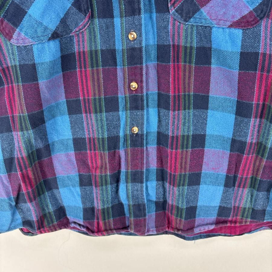 キ*イ様 90s US古着 FIVE BROTHER ネルシャツ L 古着 90's/90年代 ファイブブラザー FIVE BROTHER 長袖シャツ 胸ポケ
