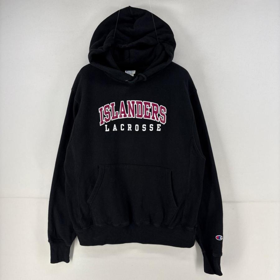 人気 チャンピオン リバースウィーブ スウェットパーカー XL ブラック 古着 Champion（チャンピオン） 古着 パーカー スウェット リバースウィーブ