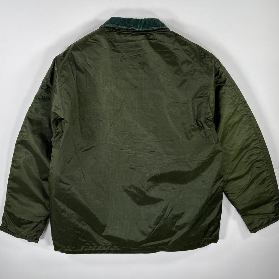 USA古着 ナイロンデッキジャケット 米軍 海軍 U.S.NAVY 襟コーデュロイ