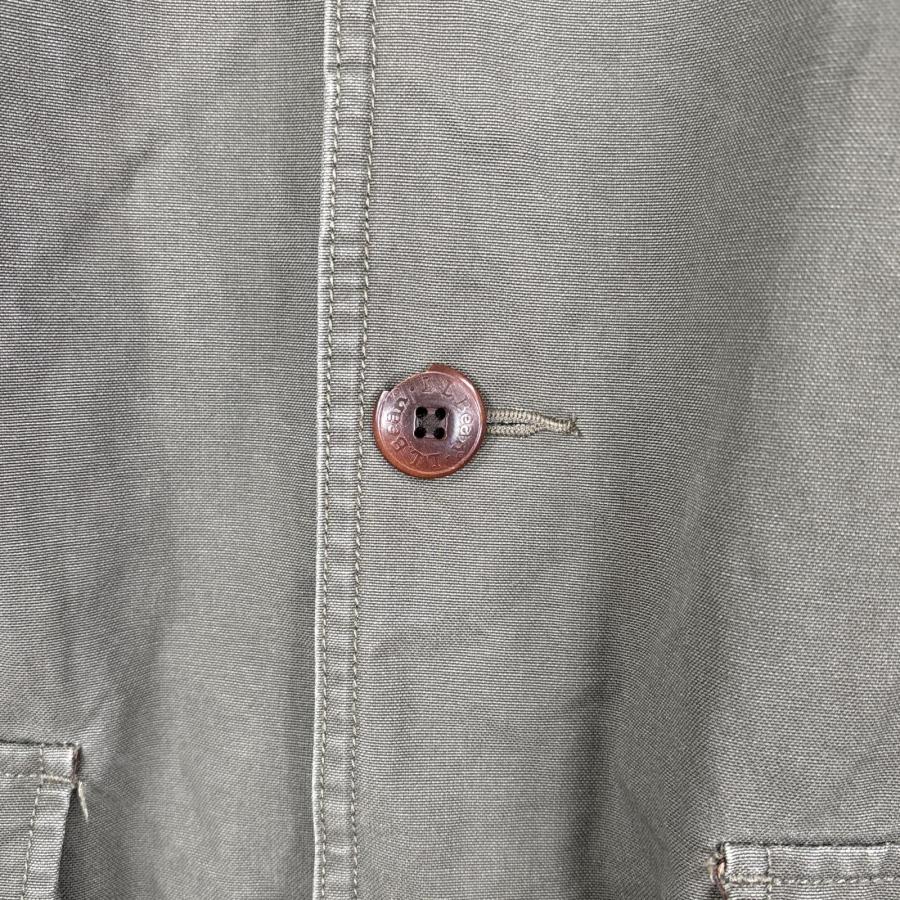 【襟コーデュロイ、裏地チェック】L.L.Beanハンティングジャケット古着長袖. USA製 80s~90s L.L.Bean Cotton Hunting Jacket オリーブ XL