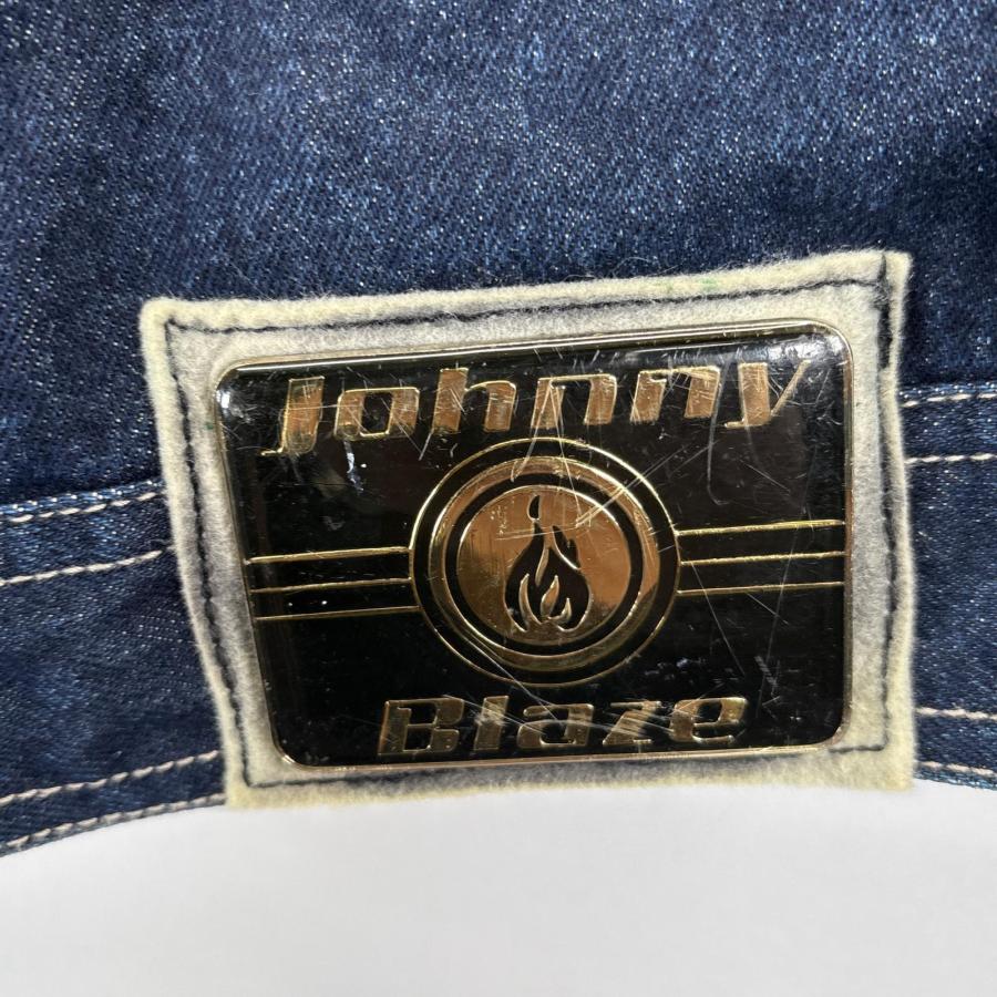 古着 Johnny Blaze デニムジャケット スカル刺繍 大きいサイズ