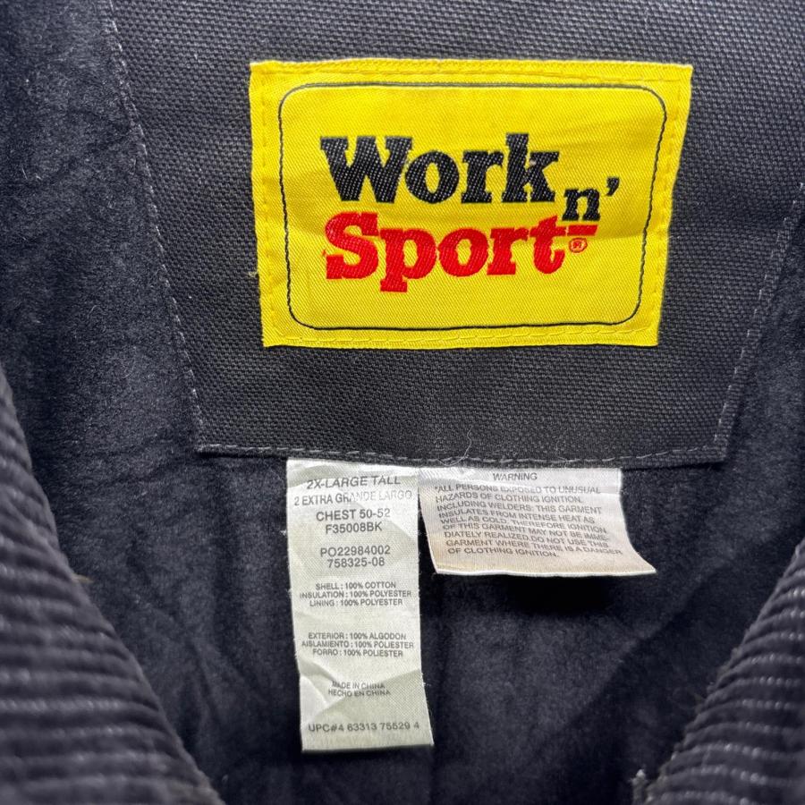 古着 Work Sport ワークジャケット ダック 大きいサイズ カバーオール