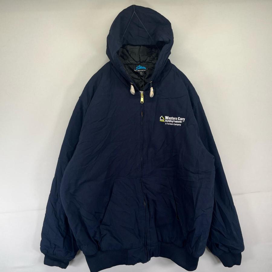 古着 美品  TRI−MOUNTAIN ワークジャケット タグ付き 中綿 アクティブジャケットタイプ ダック パーカー 2XL  ネイビー メンズ 古着 美品 TRI−MOUNTAIN ワークジャケット タグ付き 中綿 アクティブ