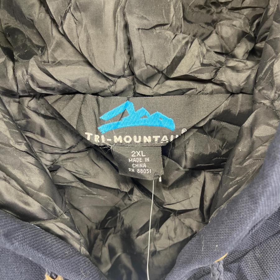 古着 美品  TRI−MOUNTAIN ワークジャケット タグ付き 中綿 アクティブジャケットタイプ ダック パーカー 2XL  ネイビー メンズ 古着 美品 TRI−MOUNTAIN ワークジャケット タグ付き 中綿 アクティブ