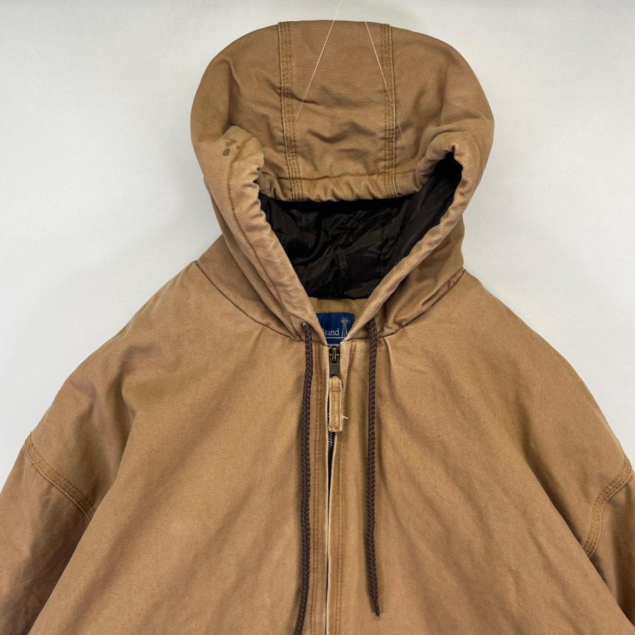 古着 RK Brand ワークジャケット ダック パーカー 中綿 大きいサイズ
