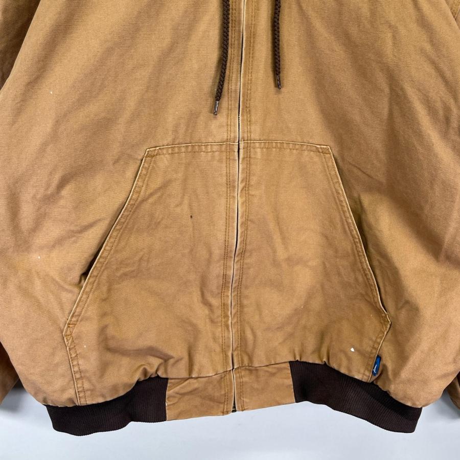 古着 RK Brand ワークジャケット ダック パーカー 中綿 大きいサイズ