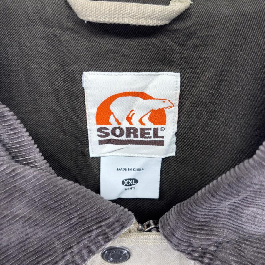 古着 SOREL ワークジャケット ダックジャケット 襟コーデュロイ ワン