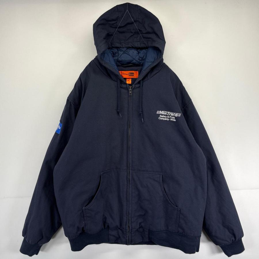 【希少】 CornerStone アクティブジャケット ダック 企業ロゴ 刺繍 希少】 CornerStone アクティブジャケット ダック 企業ロゴ 刺繍