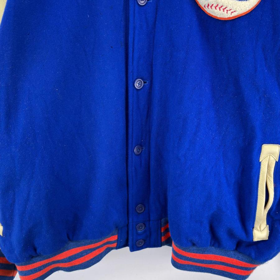 古着 ミッチェルアンドネス mitchell&ness ウールスタジャン 袖レザー