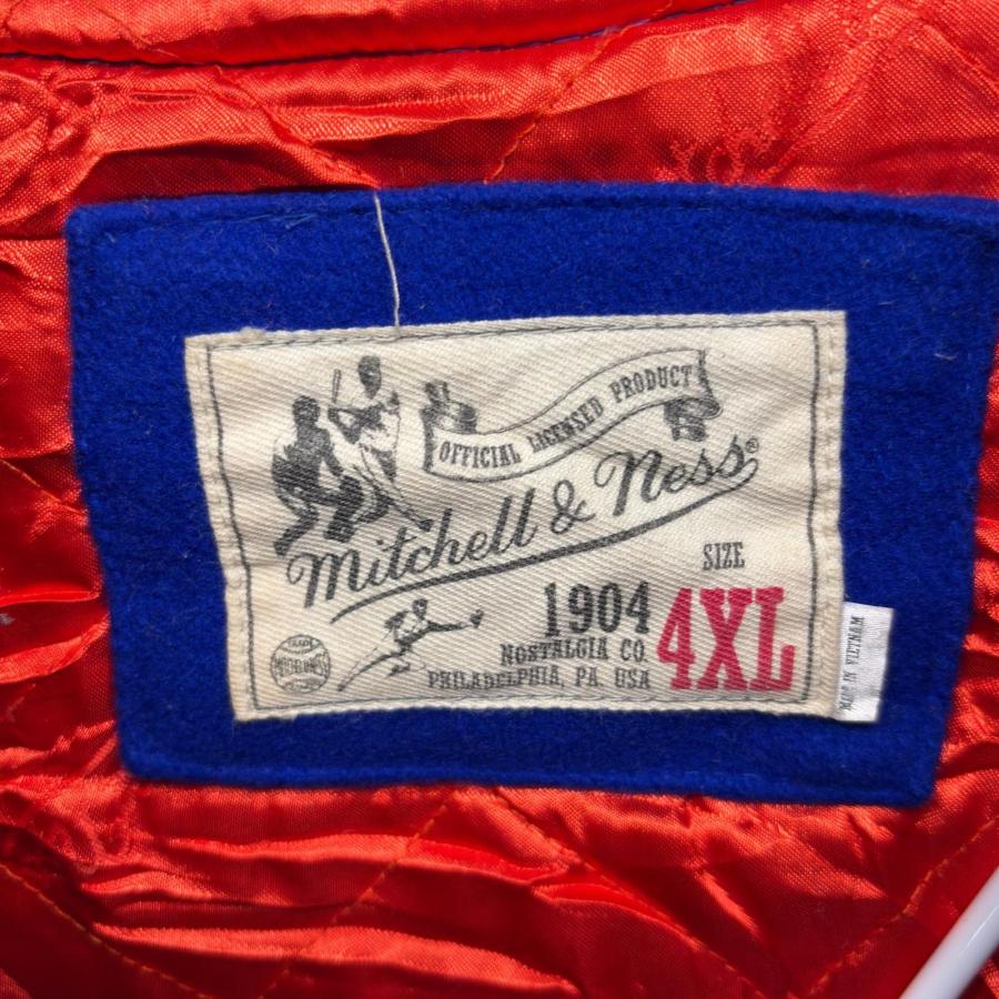 古着 ミッチェルアンドネス mitchell&ness ウールスタジャン 袖レザー