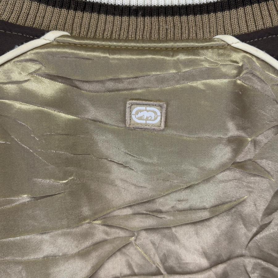 古着 エコー ECKO スタジャン ナイロン 大きいサイズ フルジップ