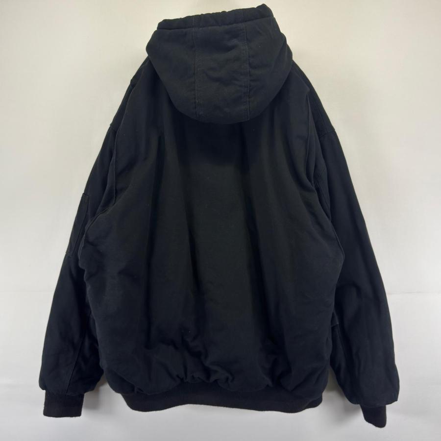 古着 ダック ジャケット フルジップ ワンポイントロゴ 中綿 ワーク