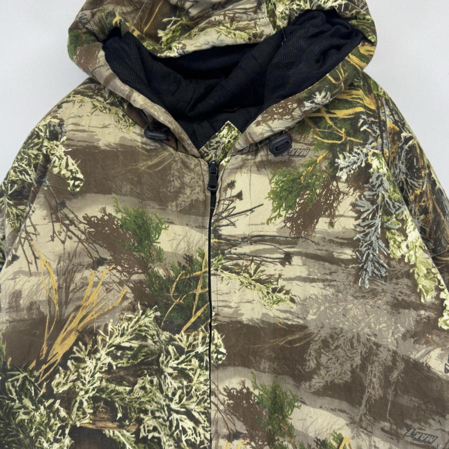 古着 リアルツリー REAL TREE パーカー フルジップ ワーク 大きい