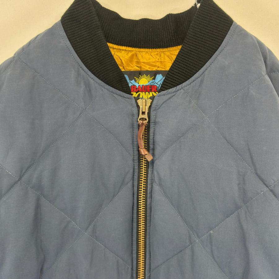 古着 エディー・バウアー Eddie Bauer ジャケット フルジップ ダウン 日の出タグ ワンポイントロゴ 大きいサイズ 2XL  ネイビー系 メンズ 古着 エディー・バウアー Eddie Bauer ジャケット フルジップ ダウン