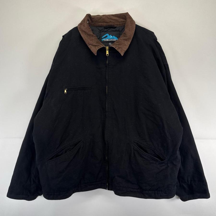 古着  Tn Mountain ダック ジャケット ワーク 大きいサイズ アクティブ デッドストック タグ付き フルジップ 3XL  グリーン系 メンズ 古着 Tn Mountain ジャケット ダック ワーク フルジップ 中綿