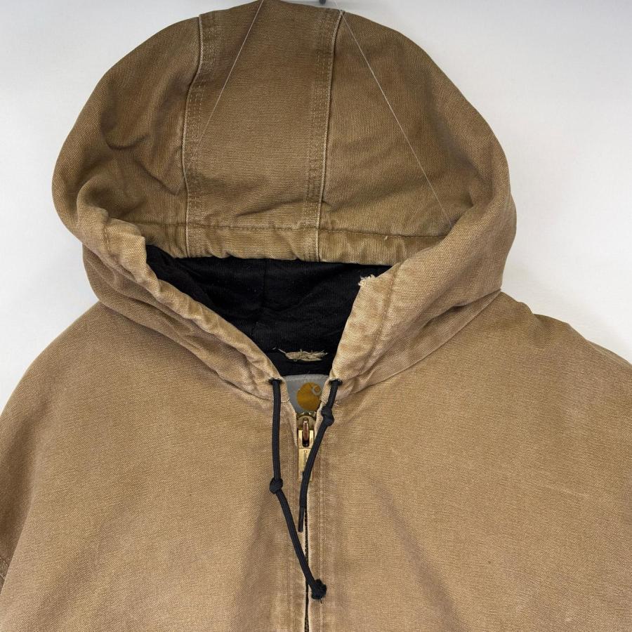 古着 カーハート Carhartt ダック ジャケット 中綿 アクティブJKT フルジップ 大きいサイズ 3XL  ブラウン系 メンズ Carhartt（カーハート） 古着 ダック ジャケット 中綿 アクティブJKT