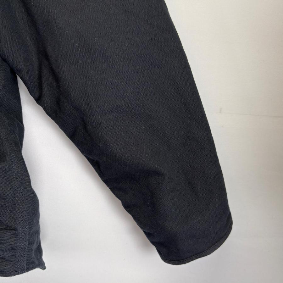古着 カーハート Carhartt ダック ジャケット 中綿 裏ボア デトロイトタイプ フルジップ 大きいサイズ 3XL  ブラック系 メンズ Carhartt（カーハート） 古着 ダック ジャケット 中綿 裏ボア