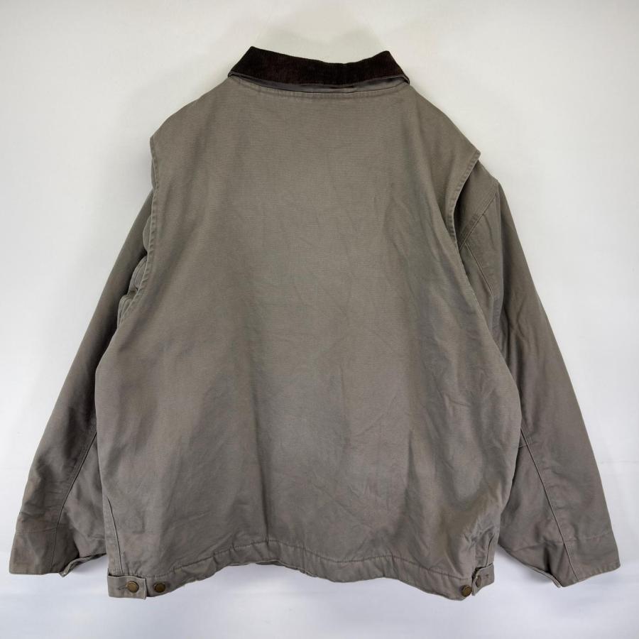 古着  DRI DUCK ダック ジャケット 中綿 裏ボアライナー デトロイトジャケットタイプ フルジップ 2XL  グレー系 メンズ 古着 DRI DUCK ダック ジャケット 中綿 裏ボアライナー デトロイト