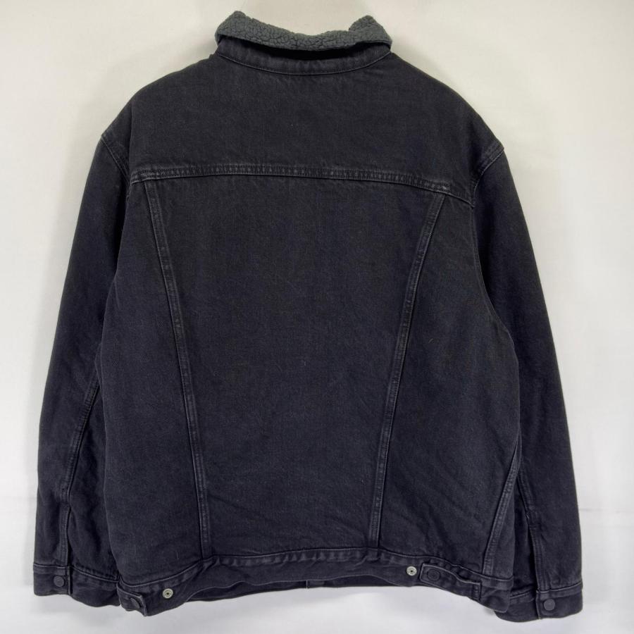 古着 リーバイス Levi's デニム ジャケット デニム 裏ボアライナー スナップボタン 大きいサイズ 胸ポケット 2XL  ブラック系 メンズ Levi's（リーバイス） 古着 デニム ジャケット デニム 裏ボアライナー