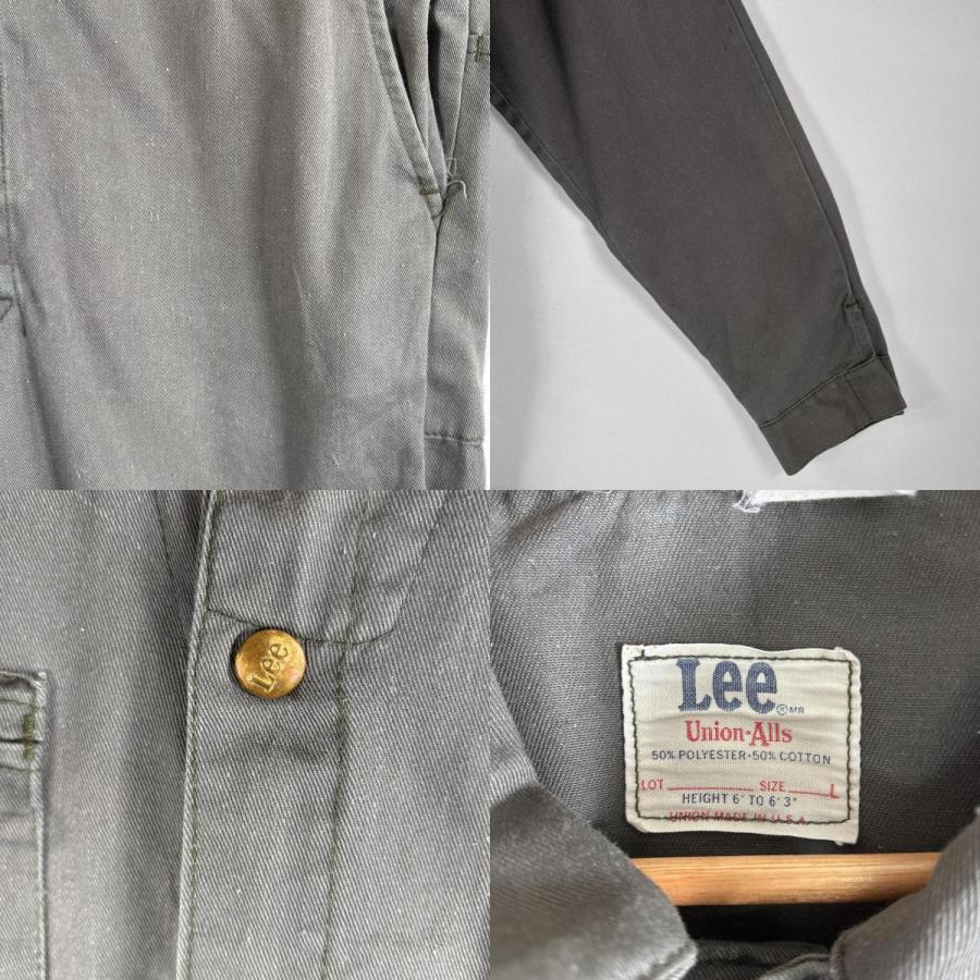LEE 70年代　ヒッコリーオールインワン Lee（リー） 古着 70's/70年代 ヴィンテージ Lee USA製 長袖つなぎ