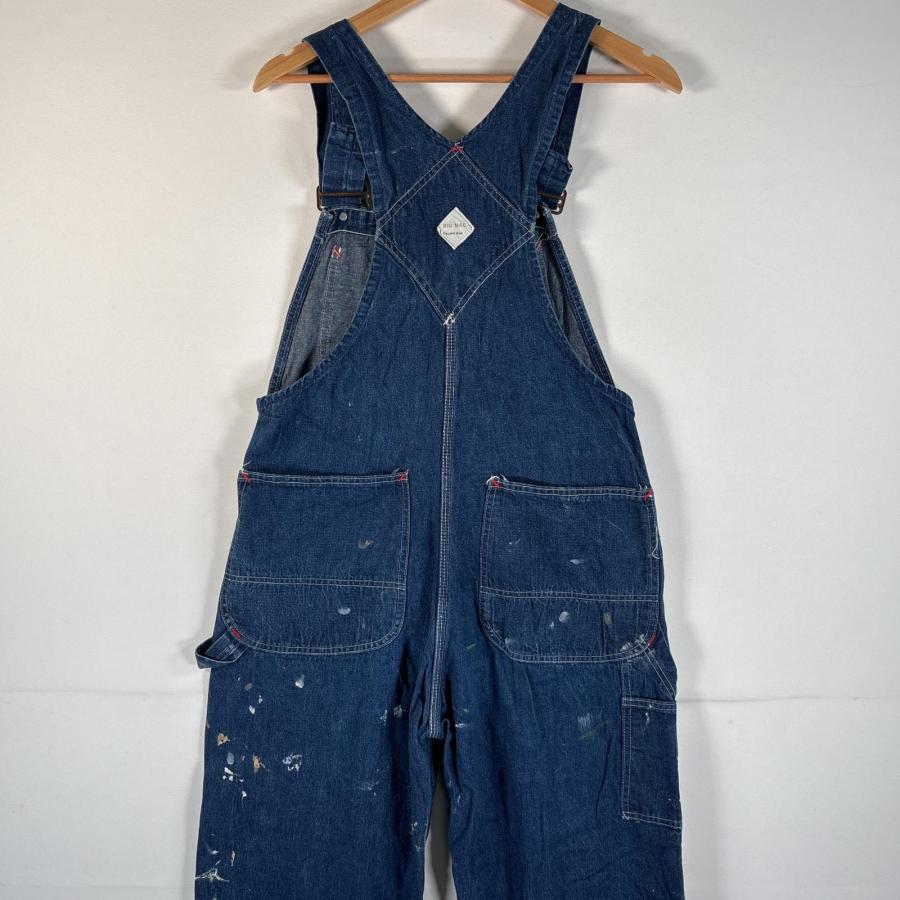 古着 70s/70年代 ヴィンテージ ビッグマック BIG MAC オーバーオール デニム ワーク ワンポイントロゴ ハンマーループ  ブルー系 メンズ 古着 70's/70年代 ヴィンテージ ビッグマック BIG MAC オーバーオール