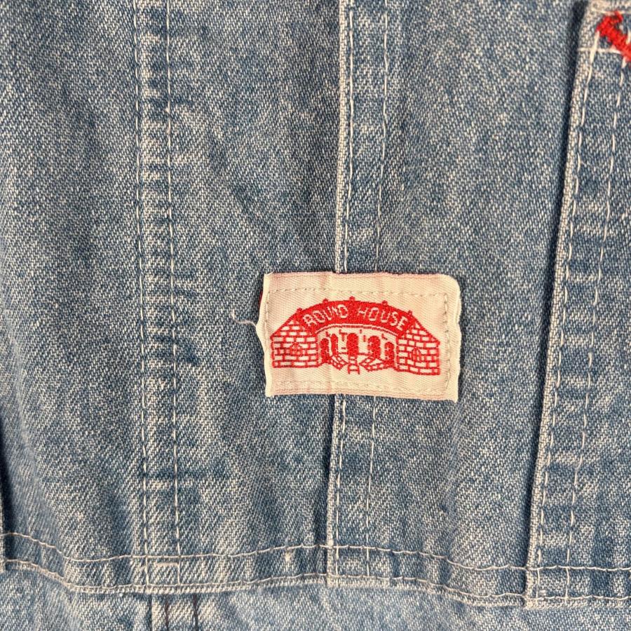古着 ラウンドハウス ROUND HOUSE USA製 オーバーオール デニム ワーク