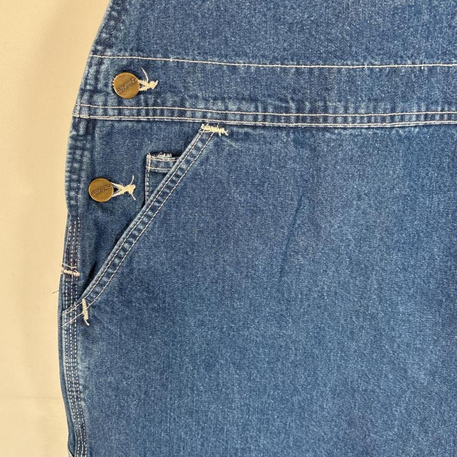 古着 00’s/00年代 カーハート Carhartt USA製 オーバーオール デニム ワーク ワンポイントロゴ 大きいサイズ w48 L30 インディゴブルー 古着 00's/00年代 カーハート Carhartt USA製 オーバーオール デニム