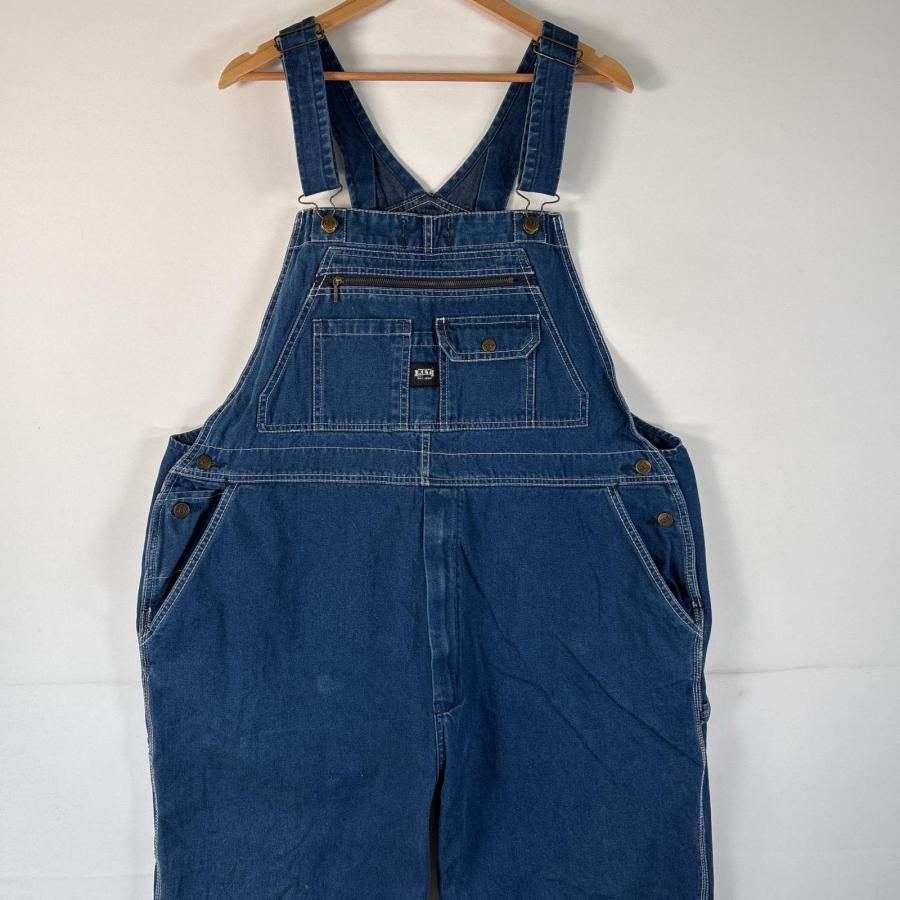 KEY キー オーバーオール ヒッコリー W46 L29 サロペット 古着 キー