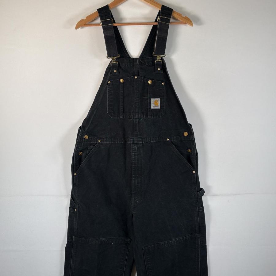【古着】Carhartt(カーハート)ワンポイントロゴ ダブルニーオーバーオール Carhartt 古着 カーハート ダック オーバーオール ワーク ワン