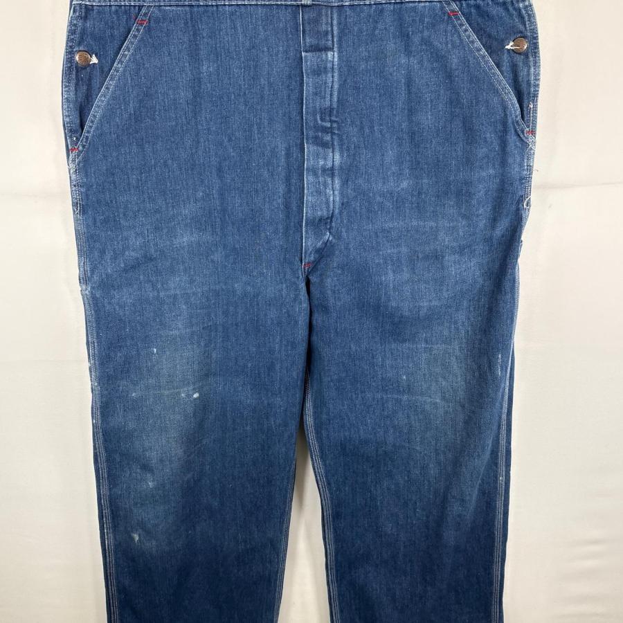 古着 70's/70年代 ヴィンテージ ビッグマック BIG MAC オーバーオール デニム ワンポイントロゴ JC Penny 大きいサイズ ワーク  ブルー メンズ 古着 70's/70年代 ヴィンテージ ビッグマック BIG MAC オーバーオール