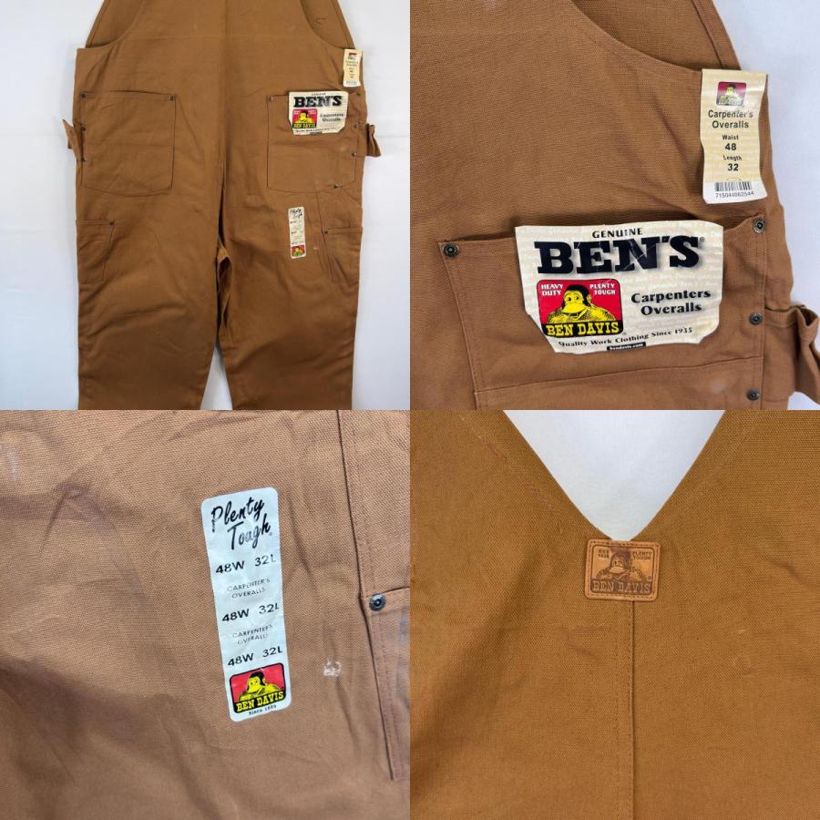 古着 ベンデイビス BEN DAVIS オーバーオール ダック ワンポイントロゴ