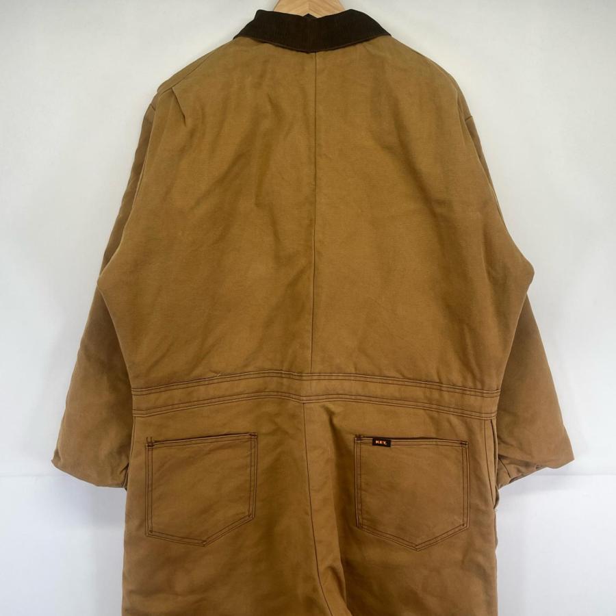 古着 キー KEY USA製 長袖つなぎ ダック ワーク オールインワン 大きい