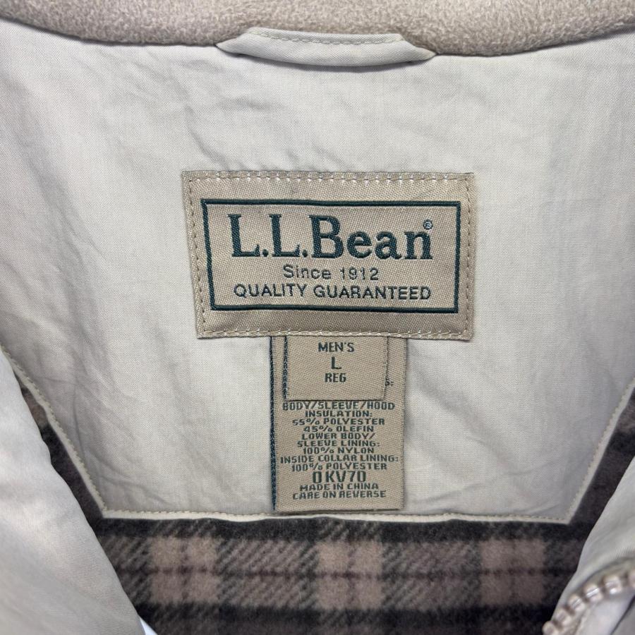 L.L.Bean（エルエルビーン） 古着 ロングコート 中綿 裏地チェック