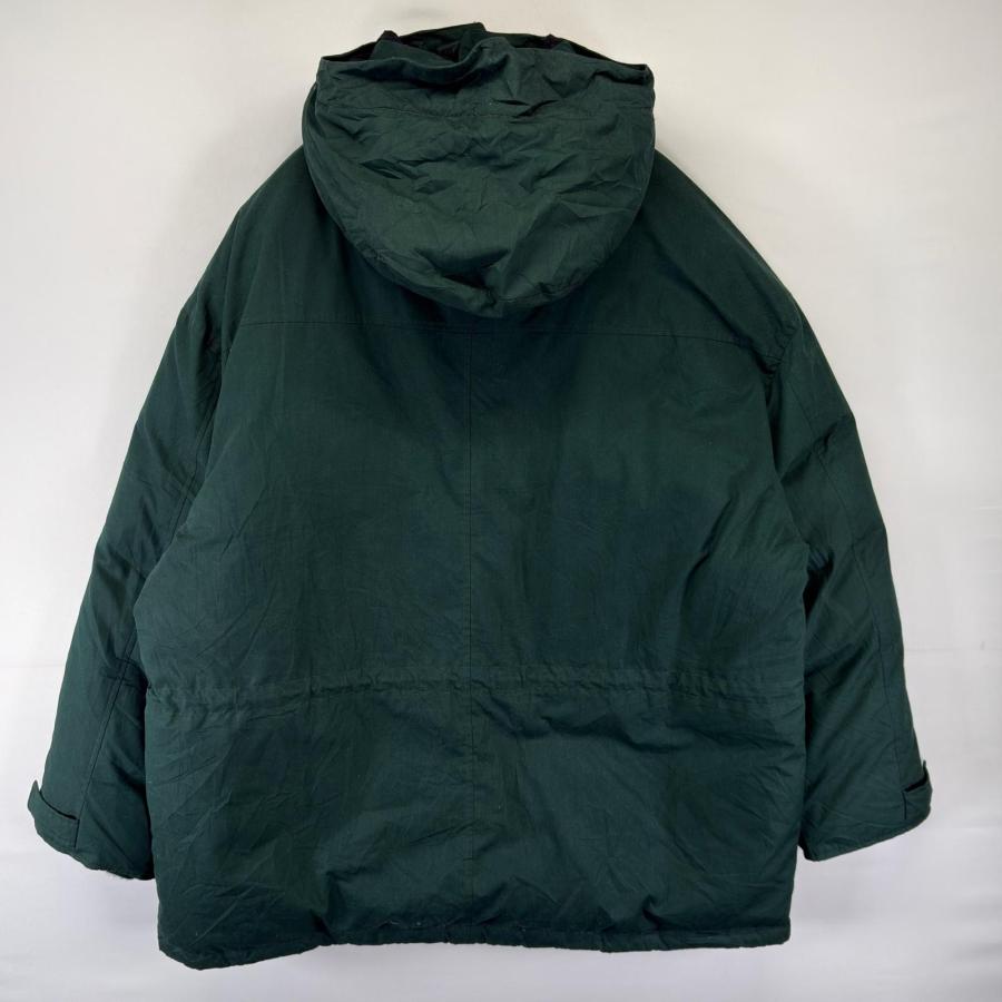 古着 エディー・バウアー Eddie Bauer ジャケット フルジップ ダウンジャケット フーディ 大きいサイズ 2XL  グリーン系 メンズ 古着 エディー・バウアー Eddie Bauer ジャケット フルジップ ダウン