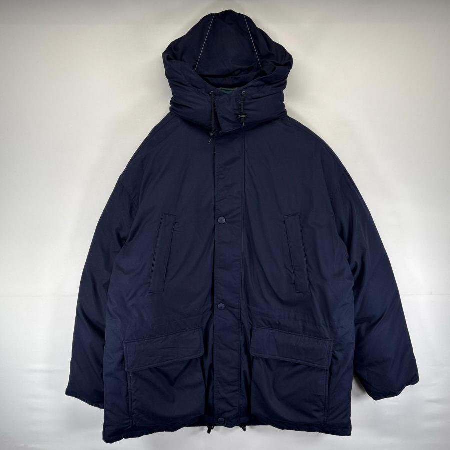 古着 エディー・バウアー Eddie Bauer ジャケット ダウンジャケット フルジップ 大きいサイズ アウトドア 2XL  ネイビー系 メンズ 古着 エディー・バウアー Eddie Bauer ジャケット ダウンジャケット